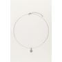 Vintage Ketting met Transparante Strass Zilver