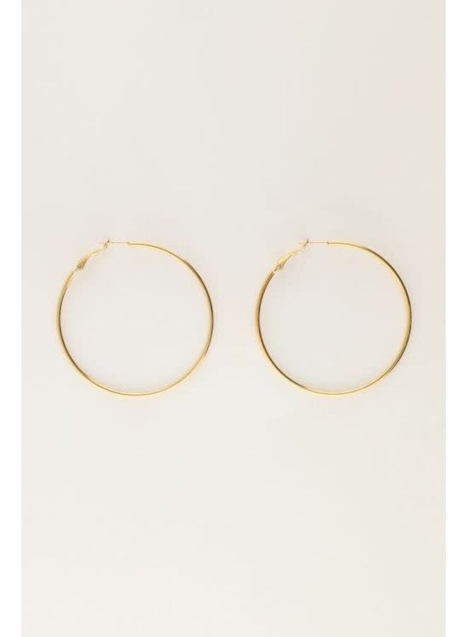 Oorringen 'Thin' Medium Goud