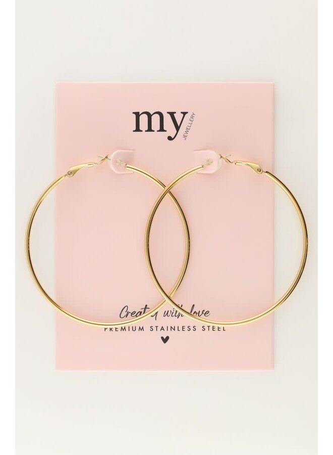 Oorringen 'Thin' Medium Goud