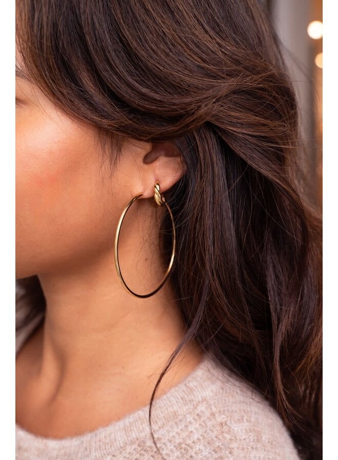 Oorringen 'Thin' Medium Goud