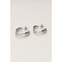 Bold Oorringen met Driedubbele Twist Zilver
