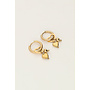 Kleine Oorringen met Diverse Hartjes Goud