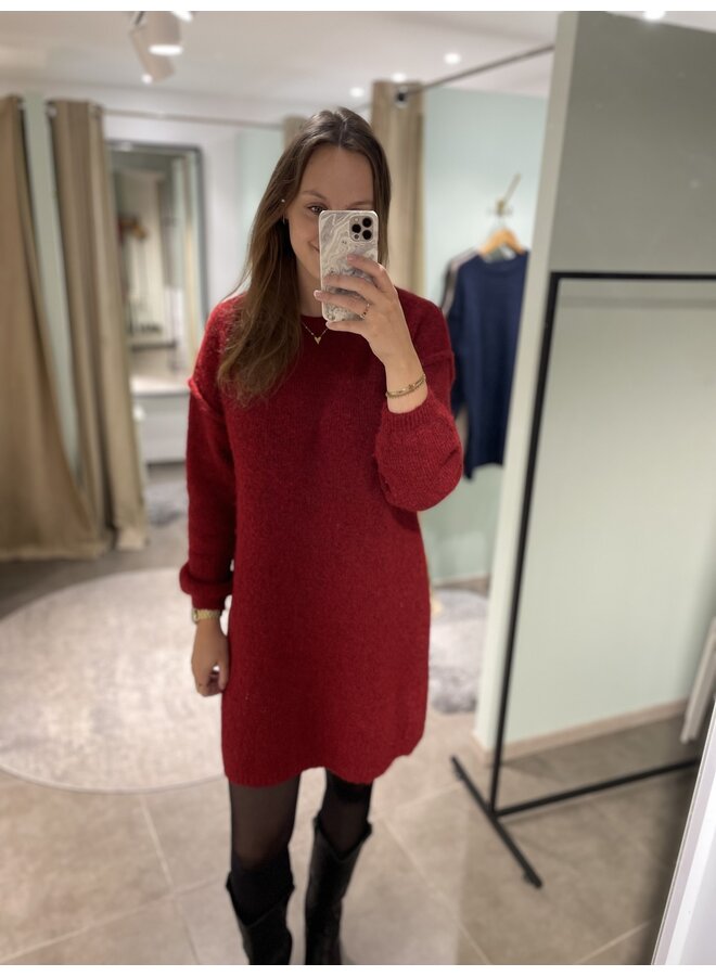Flore Knit Dress Burgundy