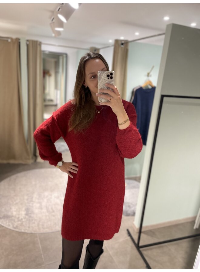 Flore Knit Dress Burgundy