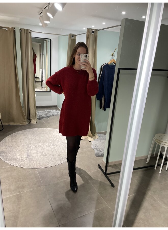 Flore Knit Dress Burgundy