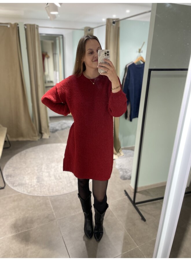 Flore Knit Dress Burgundy
