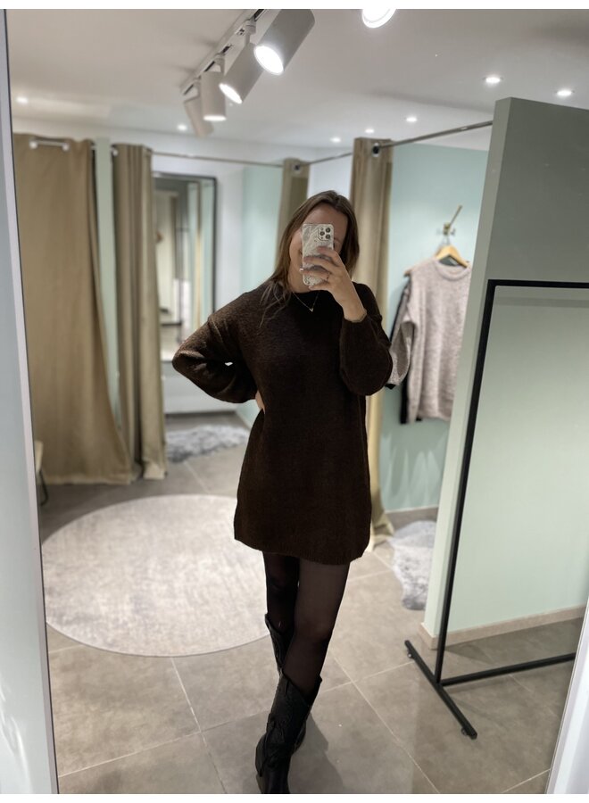 Flore Knit Dress Brown