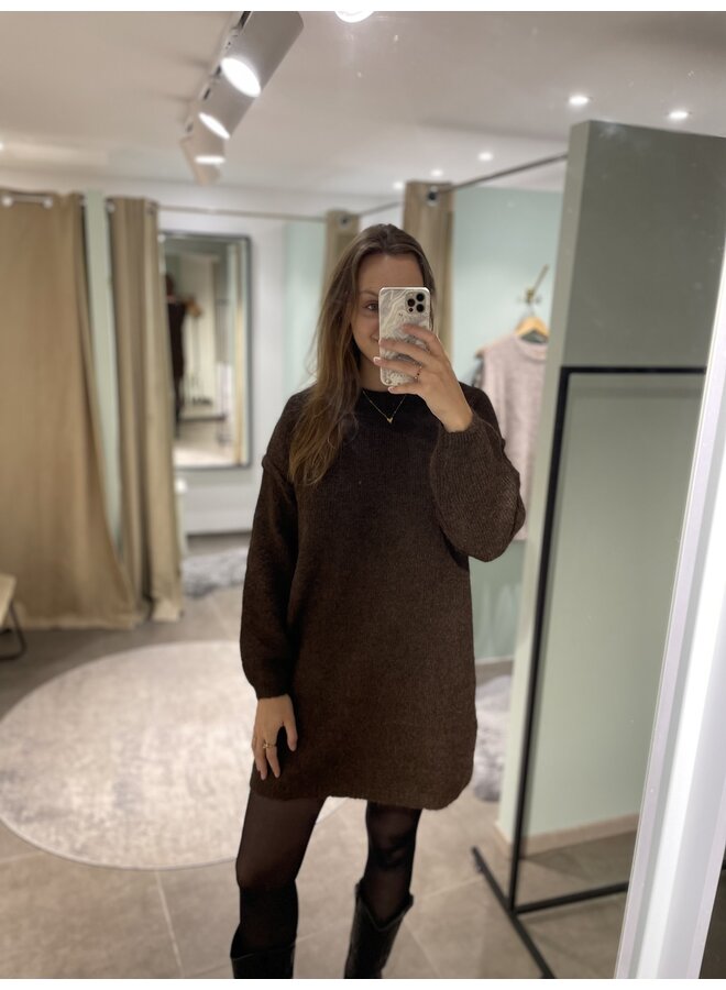 Flore Knit Dress Brown