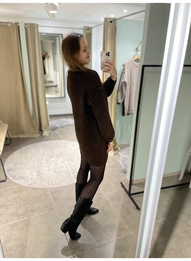 Flore Knit Dress Brown