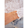 Minimalistische Armband met Hart & Strass Goud