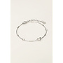 Minimalistische Armband met Hartjes & Tubes Zilver