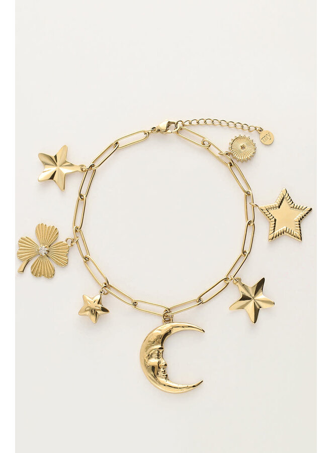 Starry Statement Bedel Armband Goud