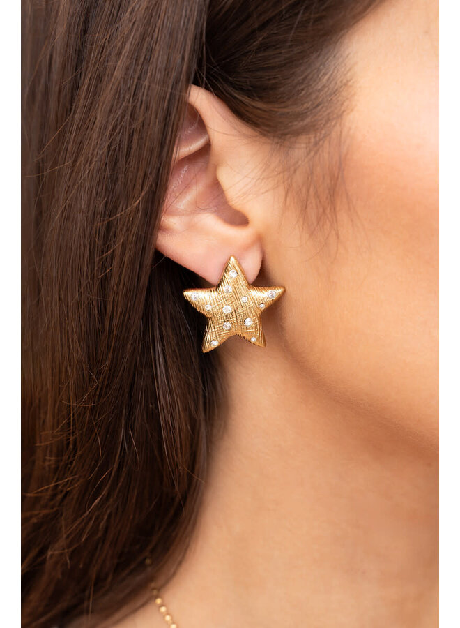 Starry Studs Maan & Ster Goud