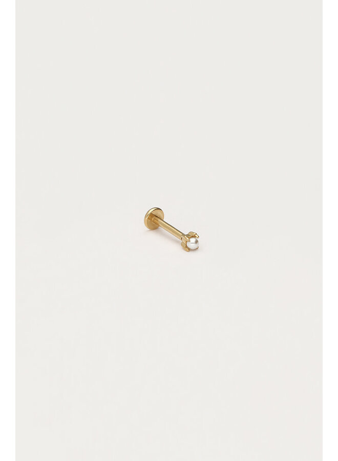 Iconic Oor Piercing met Parel Goud