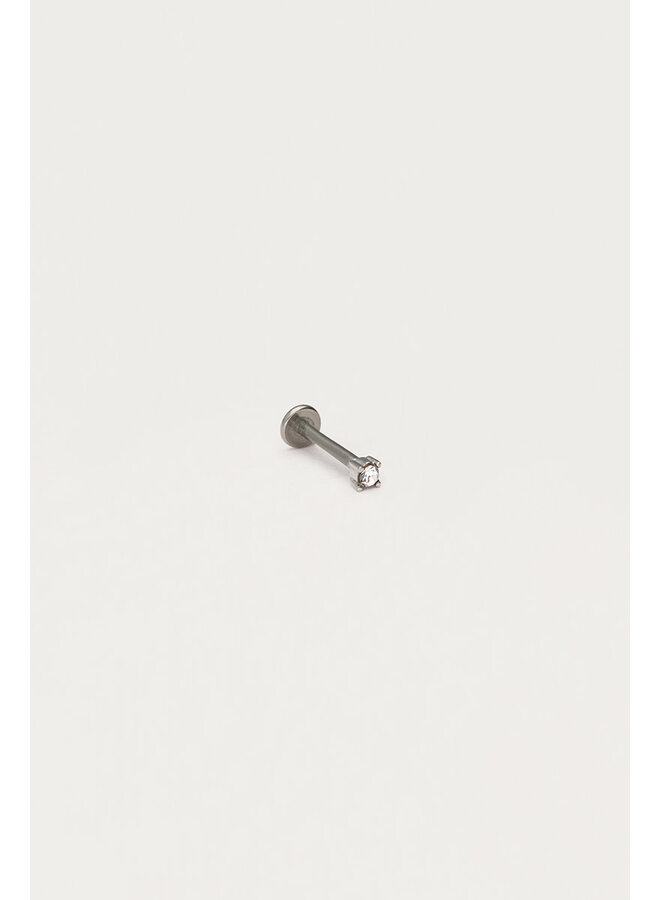 Iconic Oor Piercing met Strass Zilver