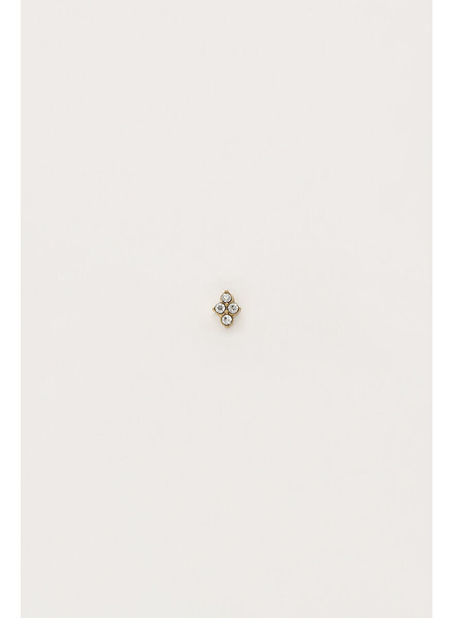 Iconic Oor Piercing met Strass Steentjes Goud