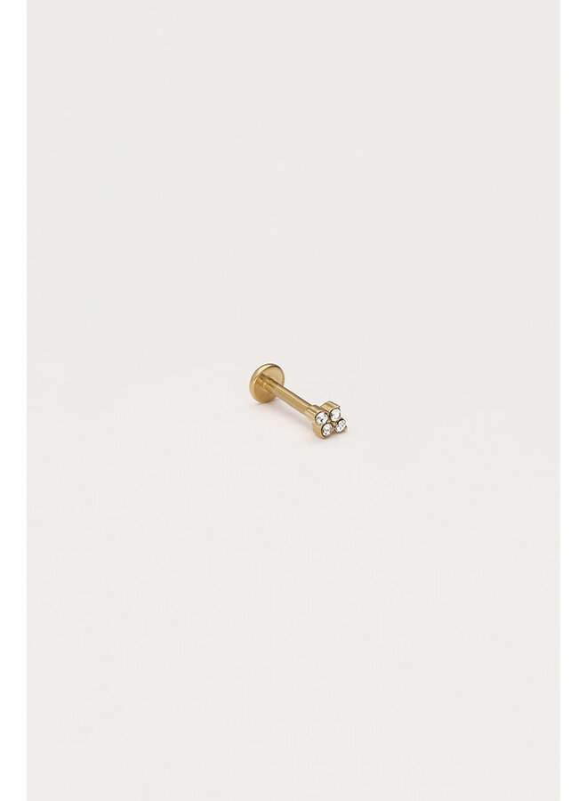 Iconic Oor Piercing met Strass Steentjes Goud