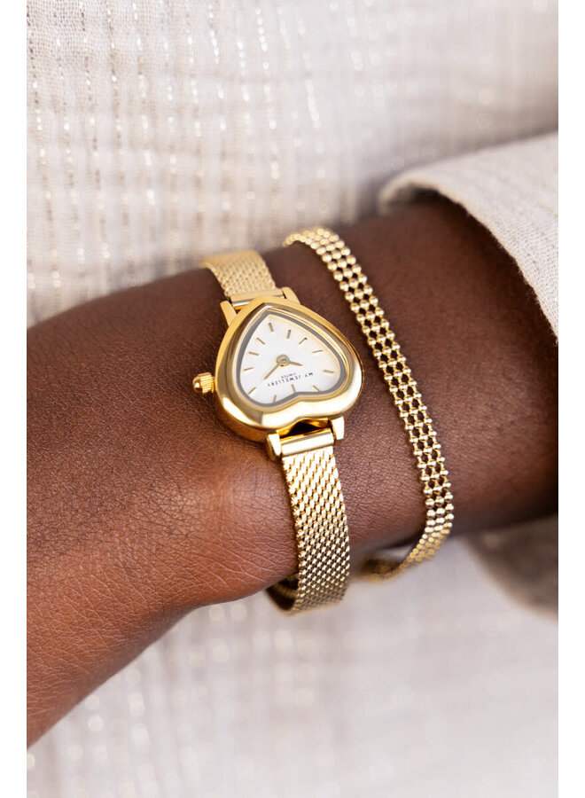 Love Horloge met Hartje Goud