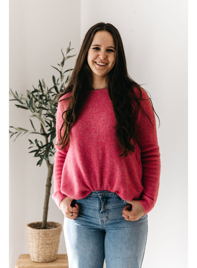 Lorelai Bow Knit Fuchsia