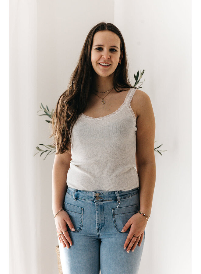 Louise Basic Top Grey