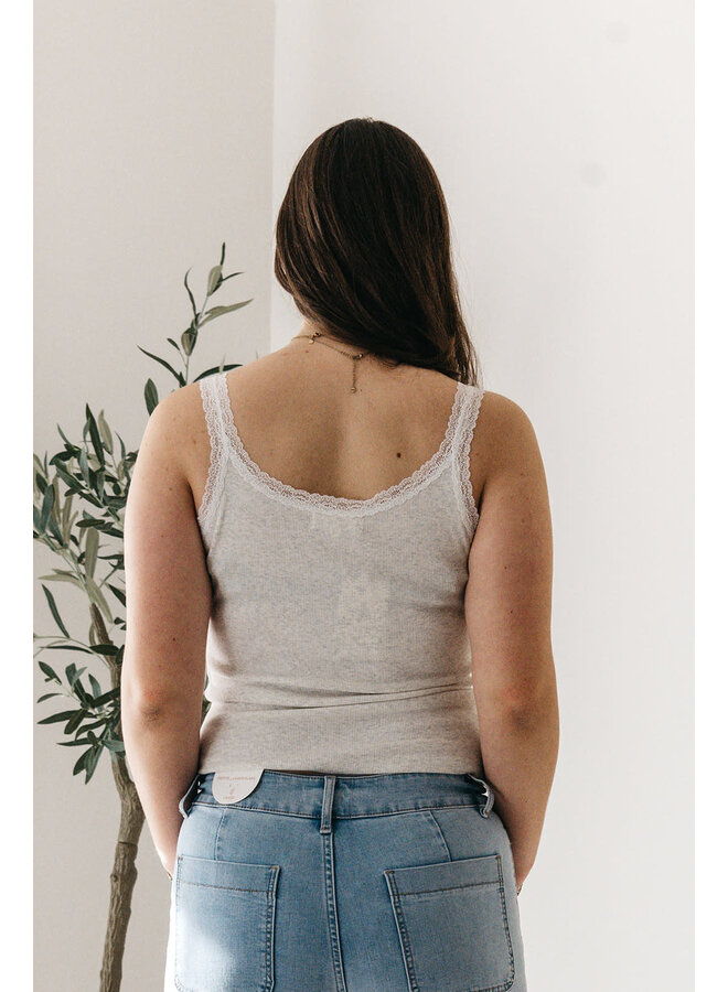 Louise Basic Top Grey