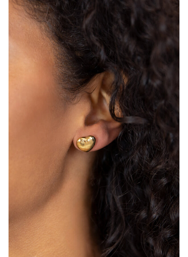 Studs Hart met Strepen Zilver