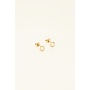 Ronde Studs met Reliëf Goud