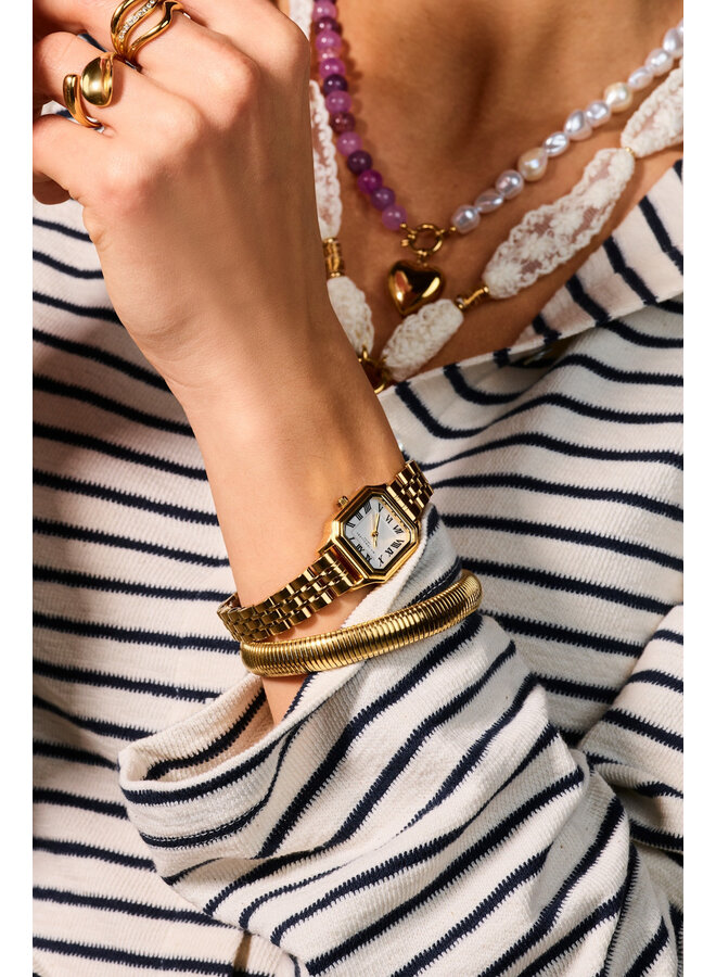 Bold Elastieken Bangle Midi Goud