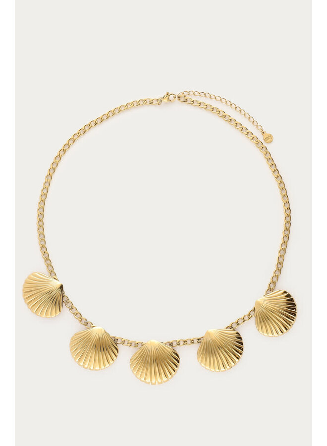 Mer Ketting met Vijf Schelpen Goud