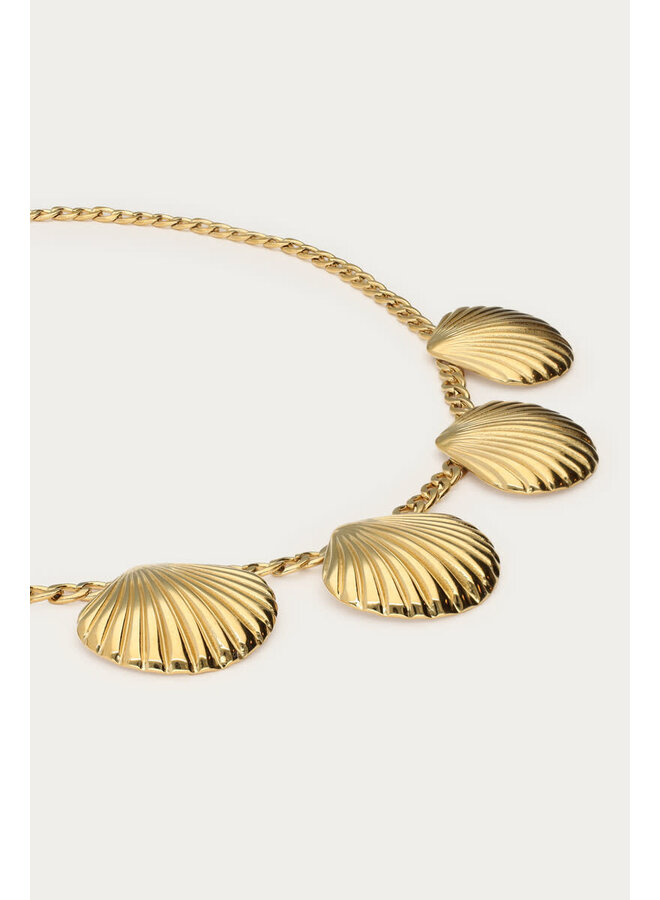 Mer Ketting met Vijf Schelpen Goud