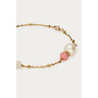 Armband met Zoetwaterparels & Roze Kralen Goud