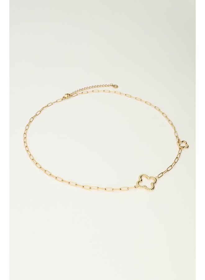 Schakelketting met Klavers Goud