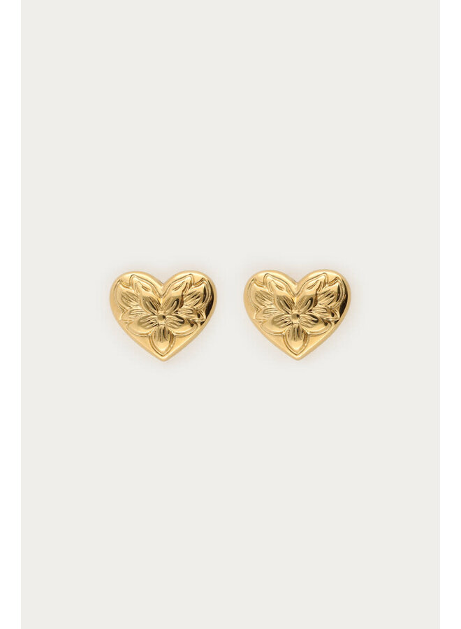 Botanical Studs Bloemen Hart Groot