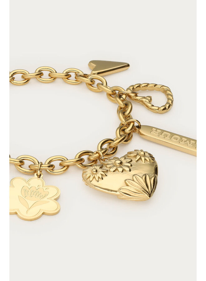 Botanical Bedel Armband 'Art of Summer' Goud