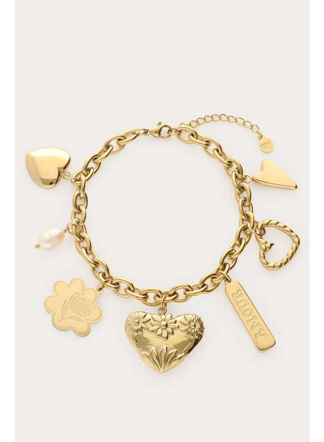 Botanical Bedel Armband 'Art of Summer' Goud
