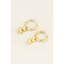 Oorringen Dubbel Hartje Goud