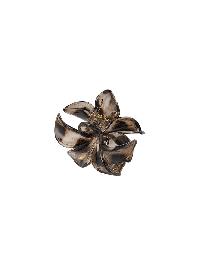 Haarclip Tropical Flower Brown