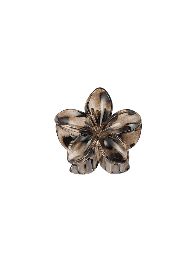 Haarclip Tropical Flower Brown
