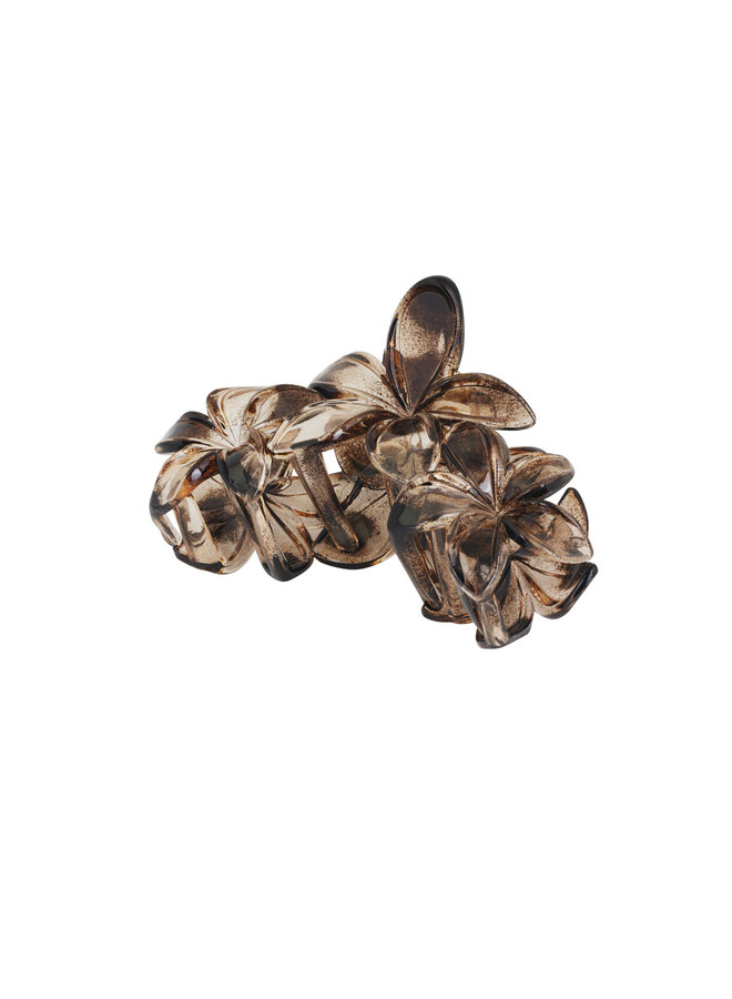 Multi Flower Haarclip Brown