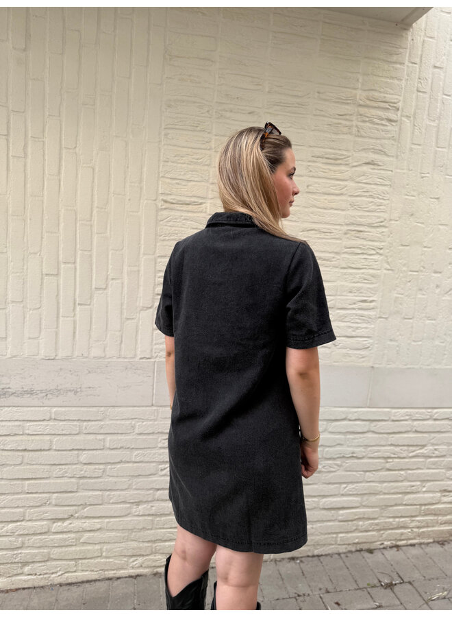 Yalenka Denim Dress Black