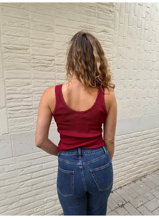 Ally Basic Top Burgundy