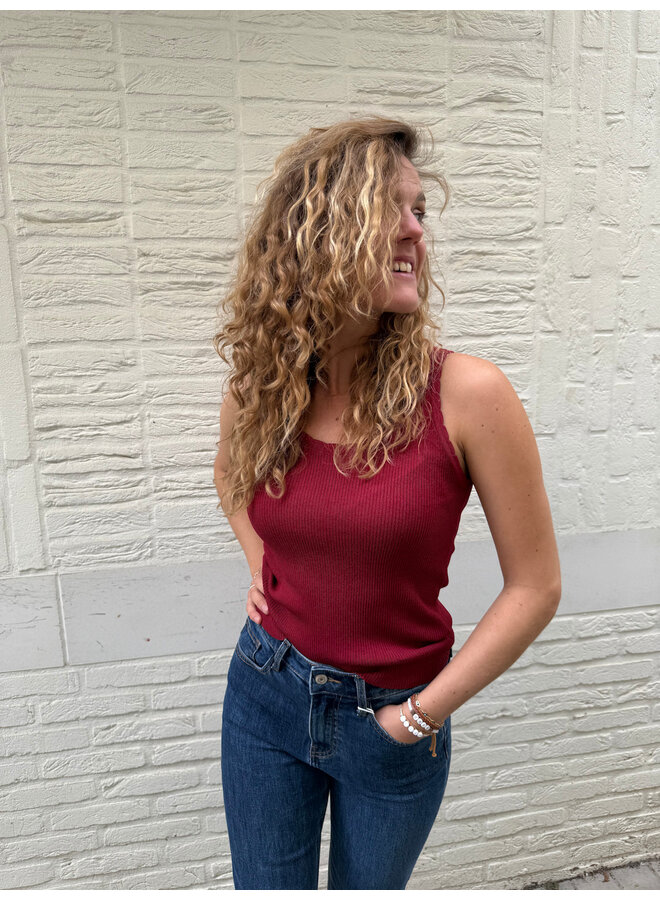 Ally Basic Top Burgundy