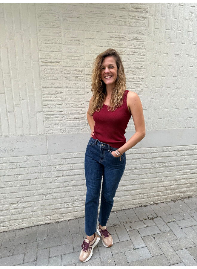 Ally Basic Top Burgundy