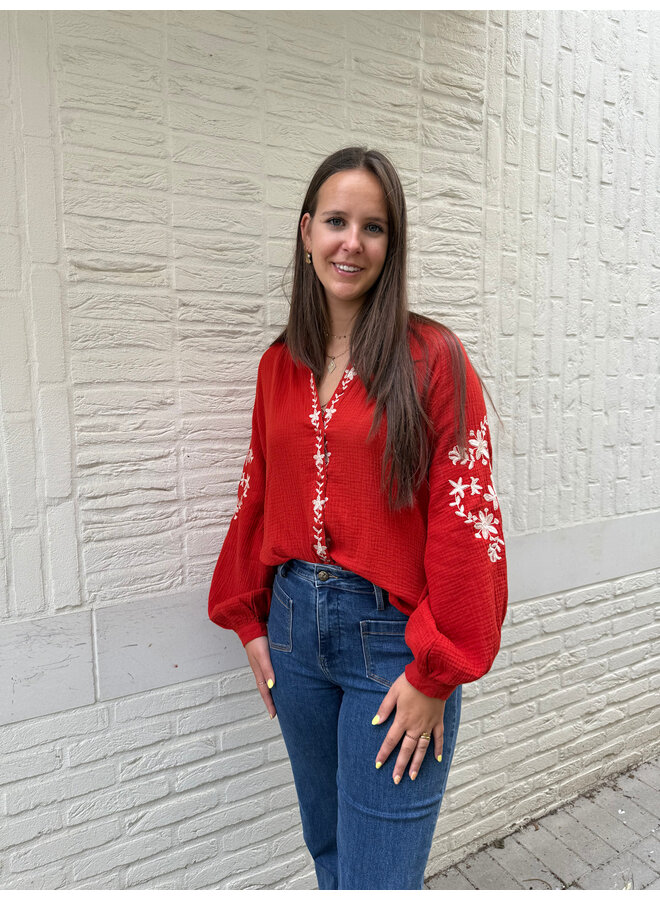 Tess Blouse Rust