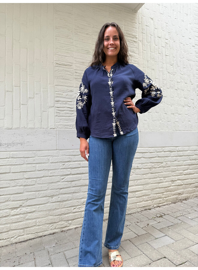 Tess Blouse Dark Blue