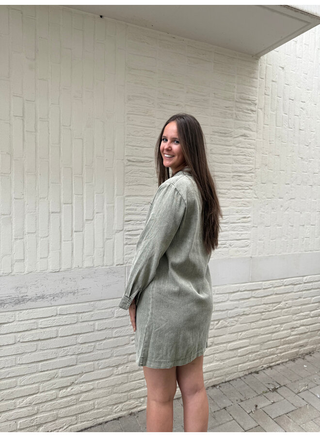 Maxine Denim Dress Green