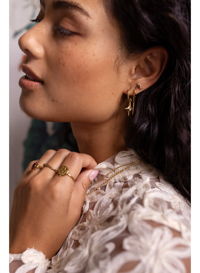 Mystic Oorringen met Poolster Goud