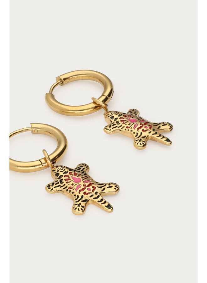 Mystic Oorringen met Luipaard Goud