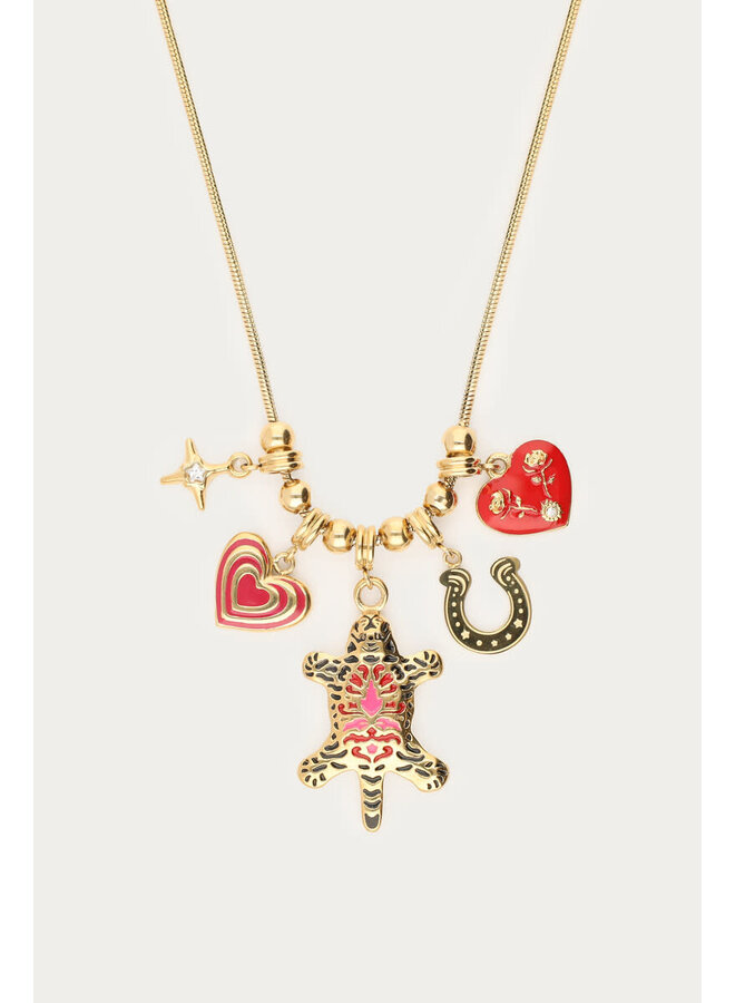 Mystic Bedel Ketting met Luipaard Goud