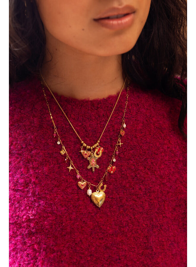 Mystic Bedel Ketting met Luipaard Goud